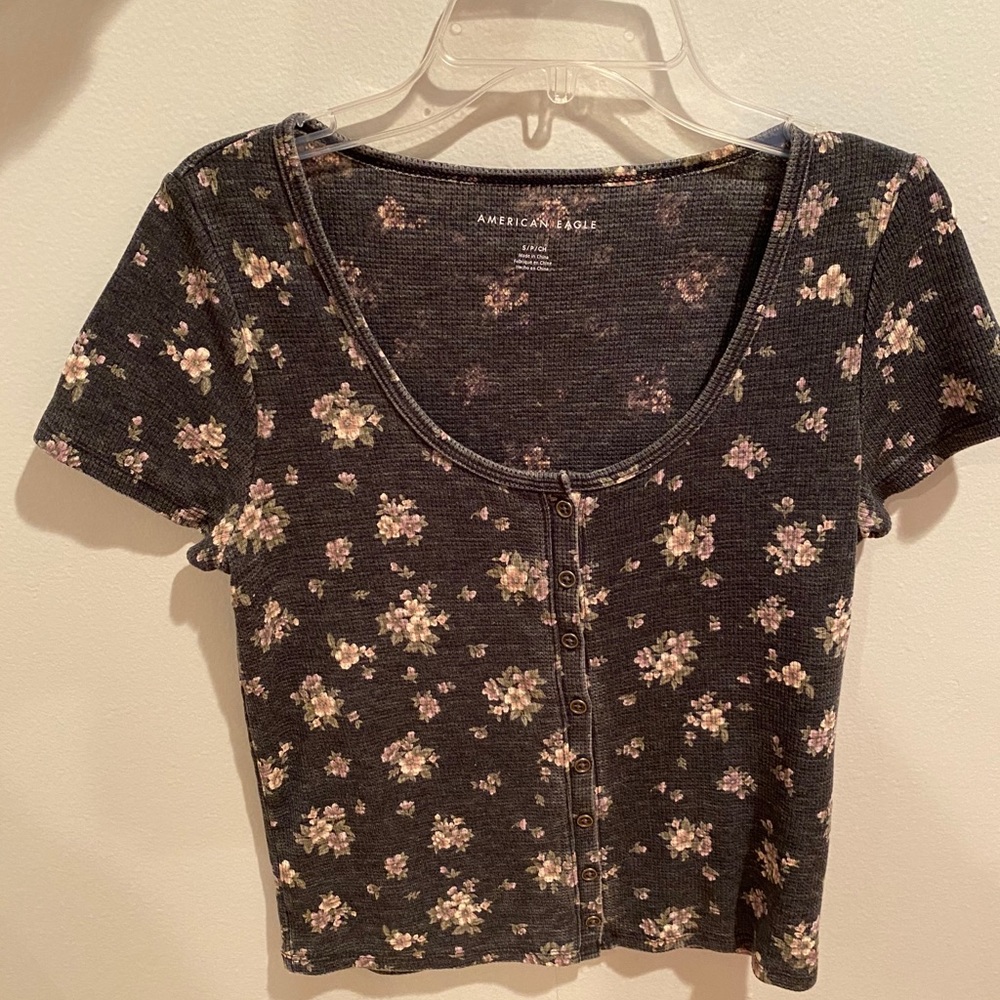 Cropped American Eagle Tee